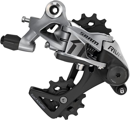 SRAM Schaltwerk Rival 1 mittellanger Käfig schwarz, silber