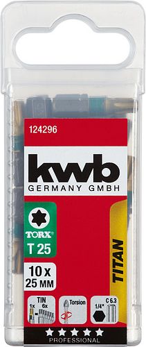 kwb 10 Bits 25mm Torx 25 Titan SB 124296