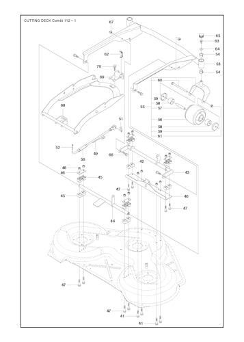 Husqvarna Rider 967293401 Cutting deck - Combi 112