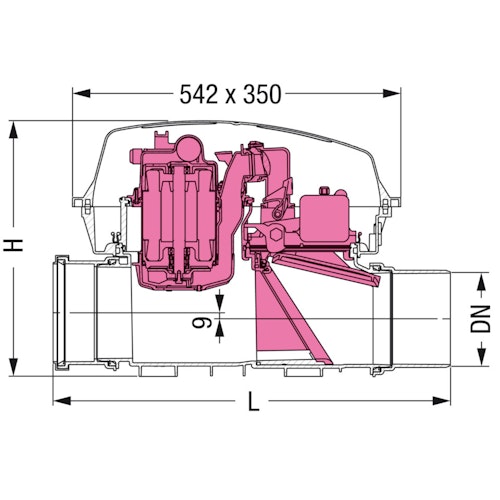 KESSEL 24150 - Rückstaupumpanlage Pumpfix F Komfort DN 150 für freiliegenden Einbau