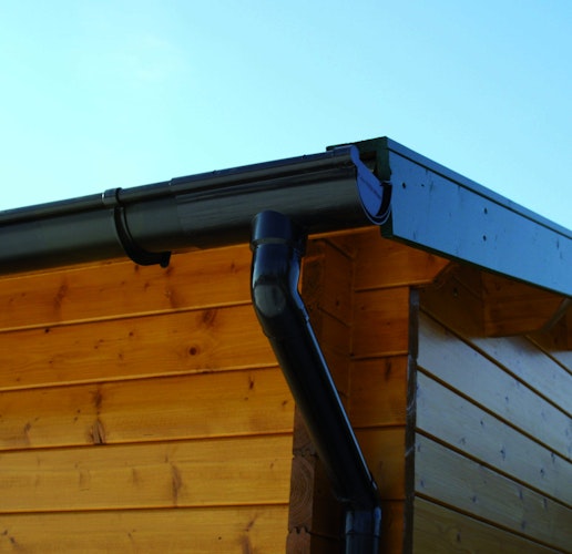 Kunststoff Dachrinnenset 305A für Pultdach/Flachdach Gartenhäuser