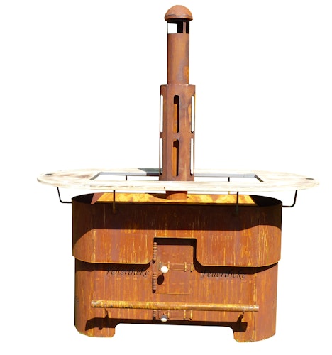 Badeko Feuertheke in Edelrostoptik