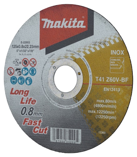 Makita Trennscheibe 125x0,8mm Inox E-22953