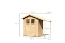Vorschaubild Karibu Gartenhaus Gerätehaus Dana inkl. Schleppdach - 14 mm