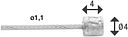 Vorschaubild Elvedes Schaltzug 19 strands slick 2250 mm silber