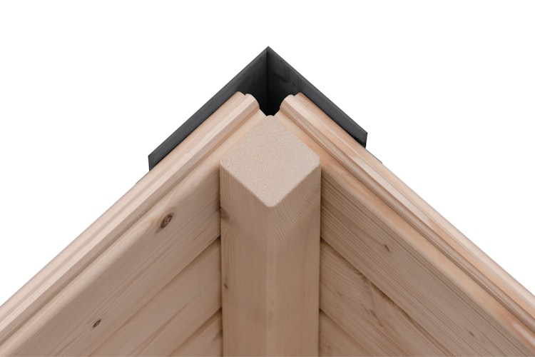 Karibu Metall-Holzgartenhaus Hybridhaus Pluto A/B - 28 mm/0,5 mm