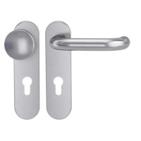 GRIFFWERK Wechselgarnitur ALESSIA PROF Schraubtechnik GK4 Kurzschild rund Knopf R2 Edelstahl matt R