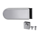 Vorschaubild Griffwerk SMILE 1.0 -Alu EV1 -Ganzglas- türbeschlagset -3-teiliger Bandsatz -ohne Griff mit Türschnäpper/Feststellset -Gegenkasten