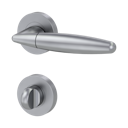 Vorschaubild Griffwerk Türgriff VIOLA Schraubtechnik GK4 Rosetten rund unverschließbar Perla Silbermatt- Auslaufartikel