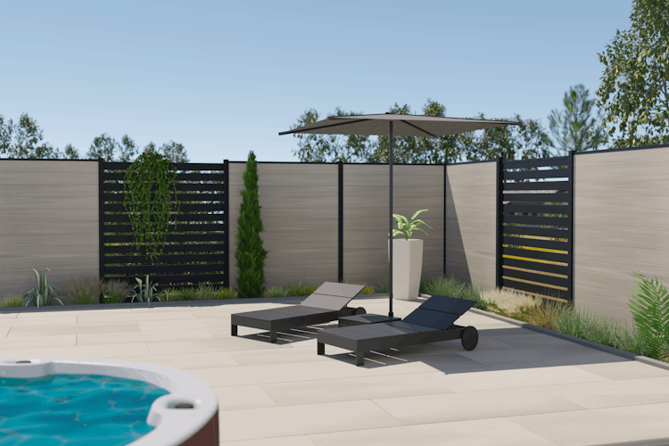 Fiberdeck BOSTON Kollektion OPEN Aluminium Lamelle 