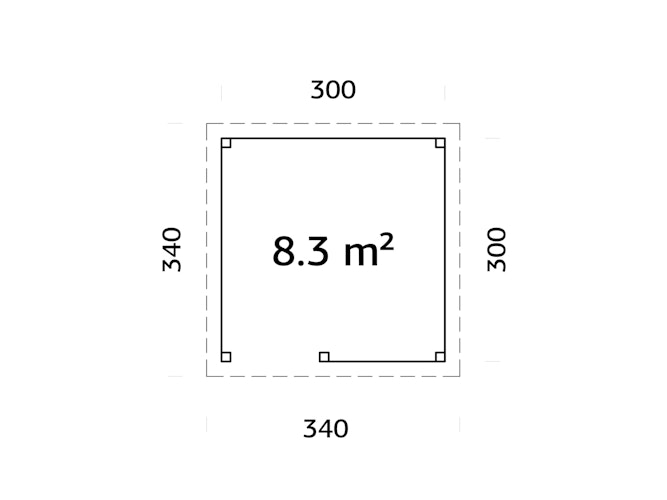 Palmako Carport/Pavillon Connect Lenna 8,3 m² Set 303