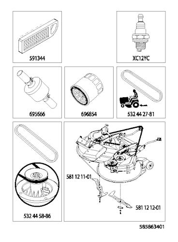 Husqvarna Gartentraktoren 96051011000 CTH 224TFi