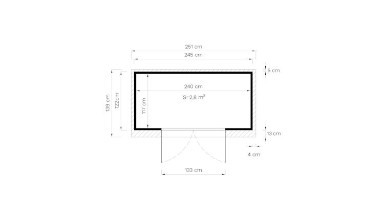 Bertilo Gerätehaus Timmo 2 - 19 mm