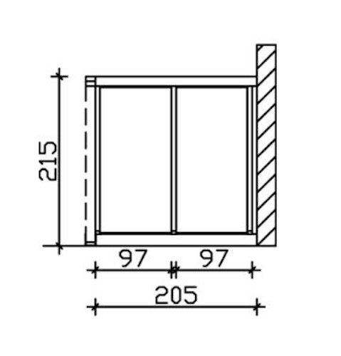Skan Holz Seitenwände aus Polycarbonat für Terrassendach (Wandanbau)