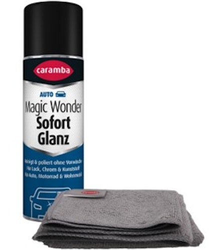 CARAMBA Lackreiniger "Magic Wonder Sofort-Glanz" inkl. Mikrofasertuch