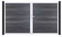 Vorschaubild GroJa Solid Tor 2-flügelig 3000 x 1800 mm, Alu-Rahmen EV1
