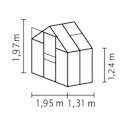 Vorschaubild Vitavia Gewächshaus Venus 2500 inkl. 1 Dachfenster - 2,5 m²