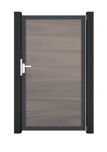 GroJa Solid Grande Tor 1-flügelig Sondermaß mit Anthrazitrahmen