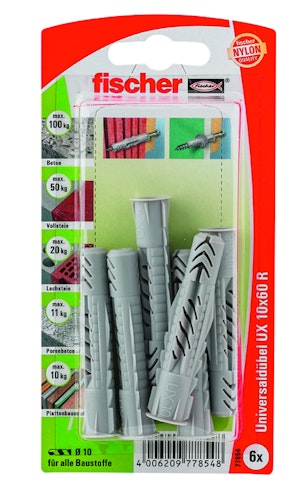 FISCHER Universaldübel UX 10x60 R K (6 Stück)