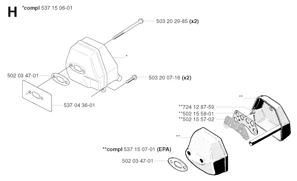 Explosionszeichnung Ersatzteile