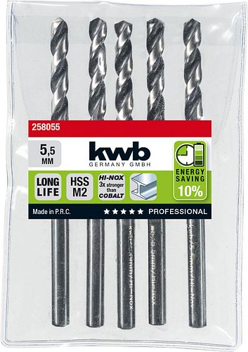 kwb Akku Top HI-NOX HSS Bohrer 5,5 mm TÜ 258055
