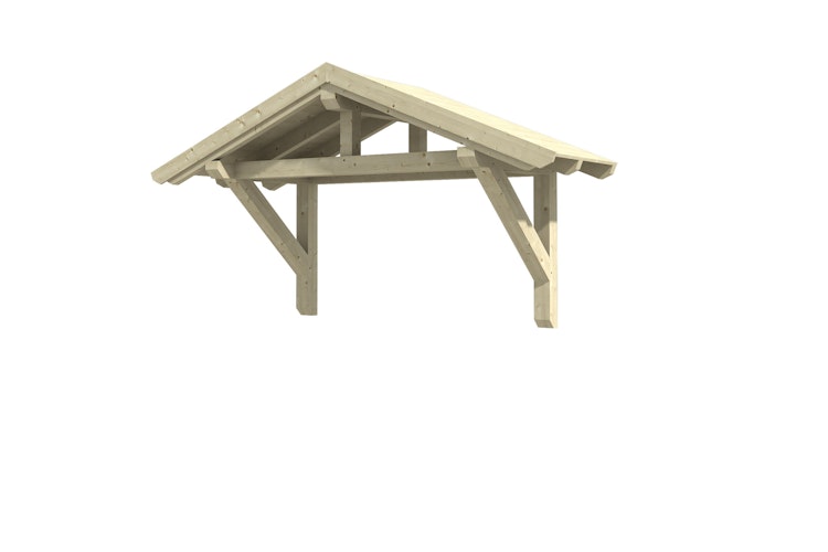 Skan Holz Satteldach Vordach Doppeltür Stralsund