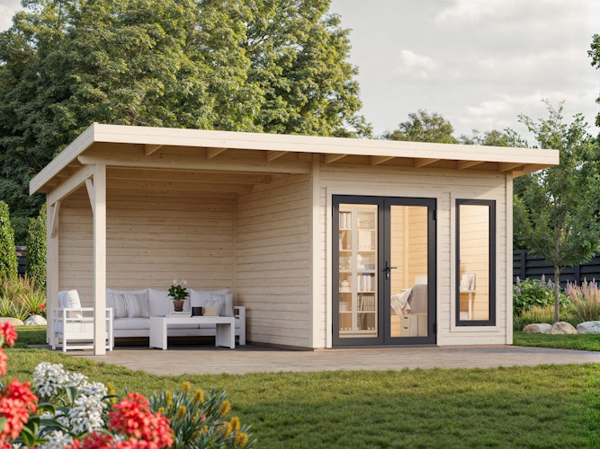 Palmako Gartenhaus Aurelia 8,4 + 7,9 m² - 44 mm