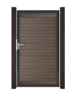 GroJa Solid Steckzaun Universal Einzeltor Sondermaß mit Anthrazitrahmen