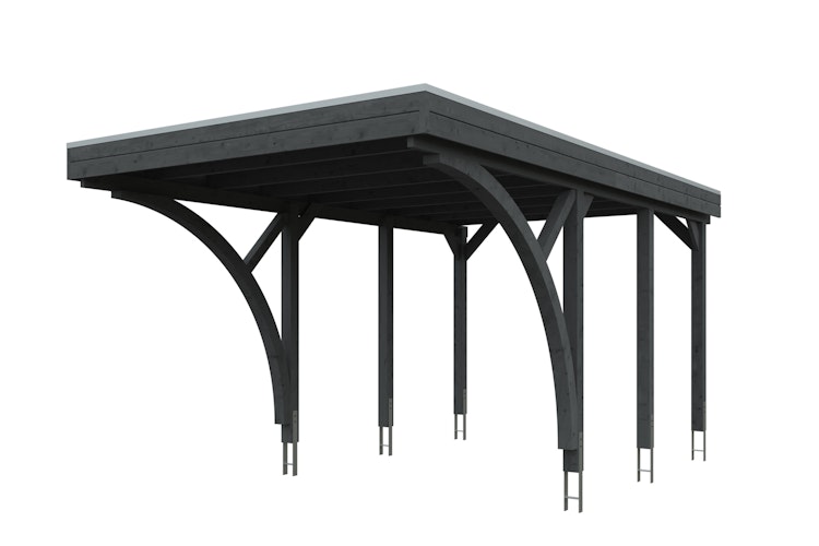 Skan Holz Carport Friesland 314x555 cm inkl. 2 Einfahrtsbögen Sparset 6