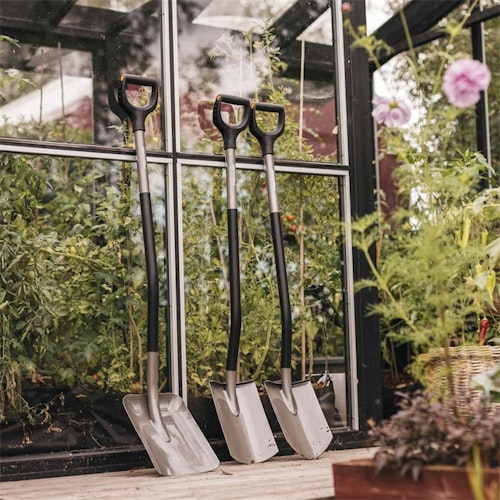 Fiskars Ergonomic Spaten Rund Grey 1066710