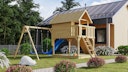 Vorschaubild Akubi Stelzenhaus Fidel mit Satteldach inkl. Wellenrutsche und Doppelschaukelanbau