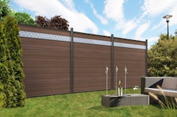 TraumGarten System WPC Platinum Zaun-Set