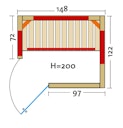 Vorschaubild Infraworld Infrarotkabine Vario Natura 148 Ecke inkl. 5-teiligem gratis Zubehörset