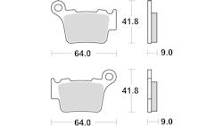 TRW Bremsbelag Typ SI Sintermetall mit ABE, Bremsbelag "MCB 743" Satz