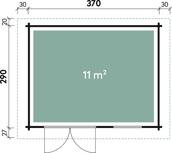 Wolff Finnhaus Gartenhaus Flachdachhaus Lille A - Aktionsmodell