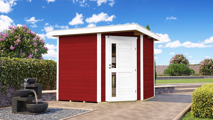 Weka 21 mm Gartenhaus 229 A Eckhaus inkl. moderner Design-Einzeltür