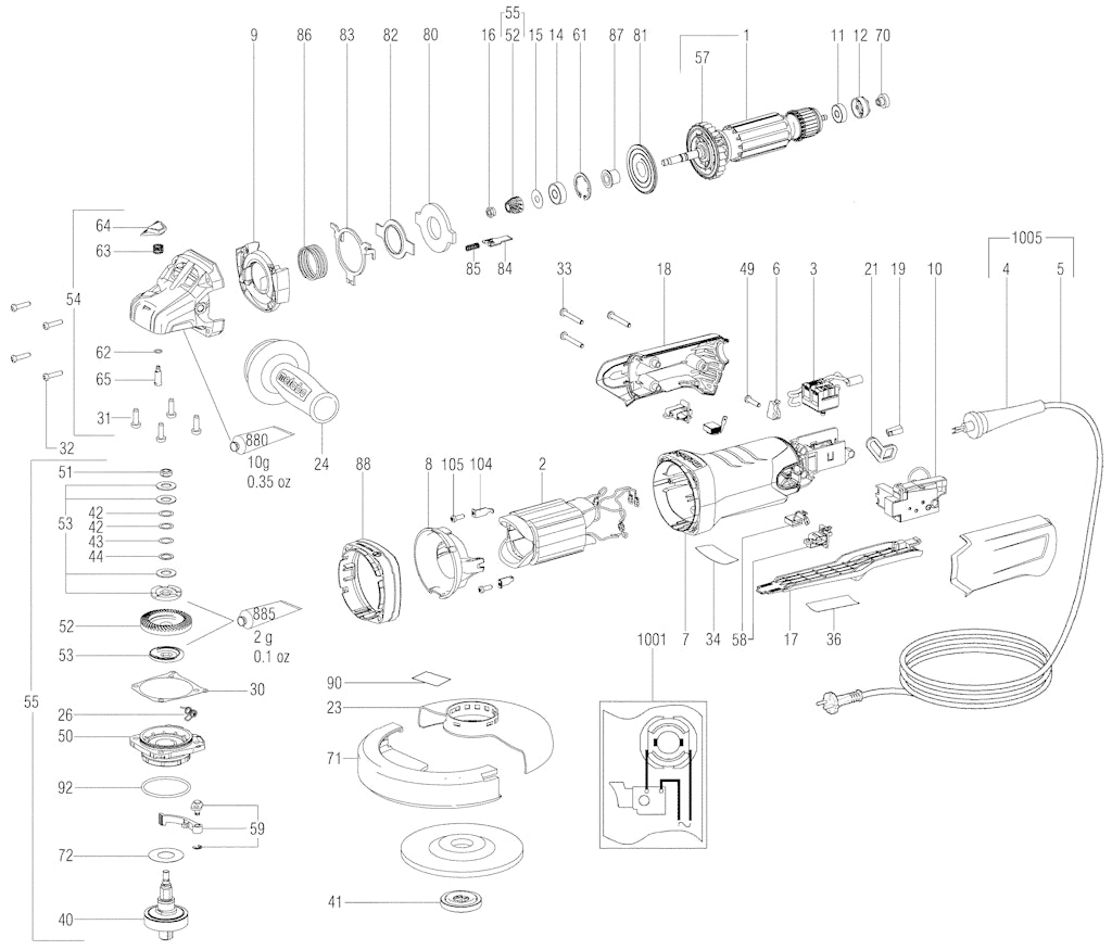 Explosionszeichnung Ersatzteile