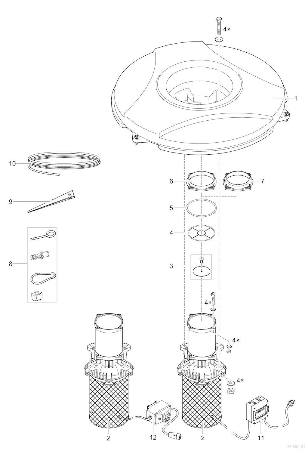 Explosionszeichnung Ersatzteile