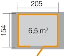 Vorschaubild Weka Gartenhaus 223 - 21 mm