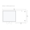 Vorschaubild Karibu Woodfeeling Gartenhaus Northeim 5 inkl. 300 cm Schleppdach und Rückwand