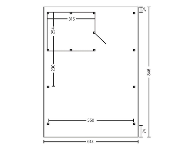Skan Holz Emsland - Flachdach Doppelcarport aus Leimholz Breite 613 cm