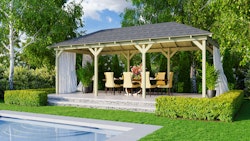 Karibu 4-Eck Pavillon Perida 2 kesseldruckimprägniert