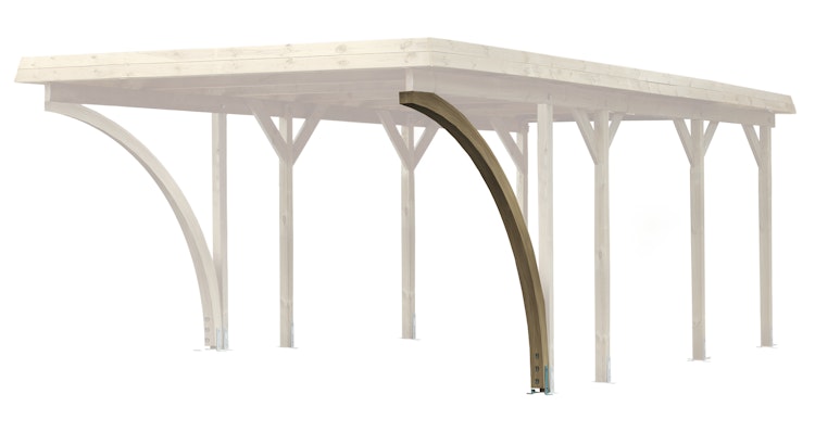 Karibu Rundbogen / Einfahrtsbogen für Carport 12 x 12 cm