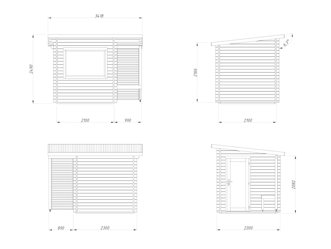 Palmako Saunahaus Sanna 4,1 m²