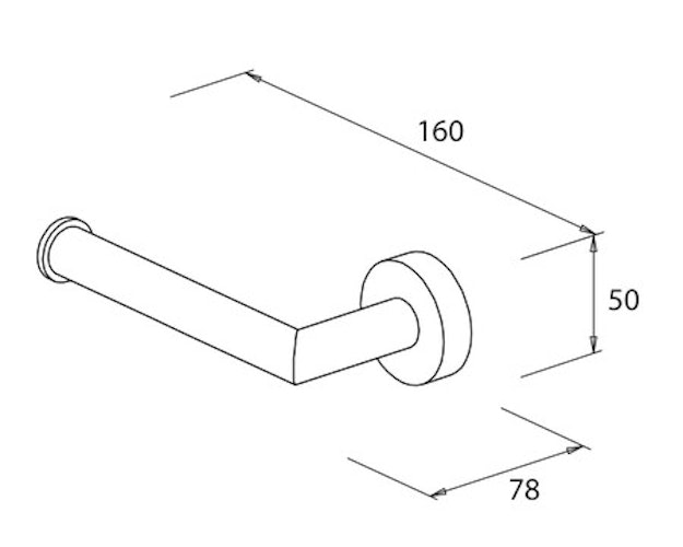 Bravat WC- Papierhalter ohne Deckel Varuna, chrom