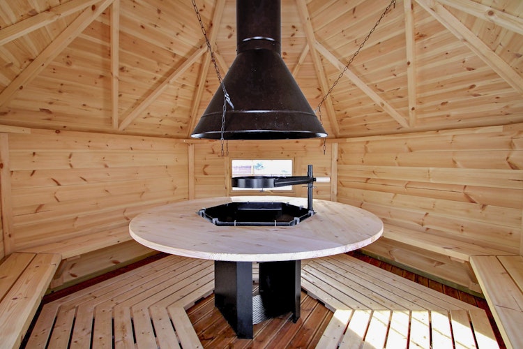 Wolff Finnhaus Grillkota Kalle 3833 45 mm - mit schwarzen Dachschindeln