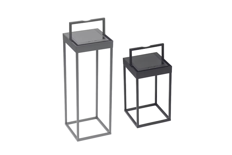 Kettler Solar Laterne SQUARED 18,4 x 18,4 x 30 cm, Aluminium Grau / Polycarbonat - Sonderaktion