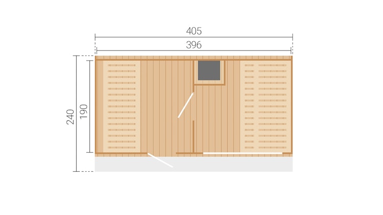 Weka Design Oval Saunahaus Keila mit Thermoholz - 28/42 mm
