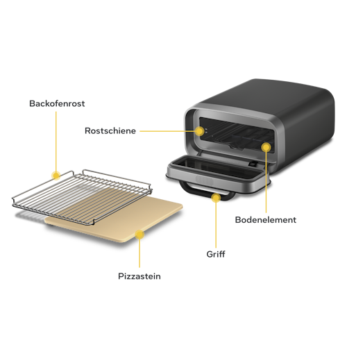 Ooni Pizzaofen VOLT 2 Anthrazit-Grau Elektro für Innenbereich