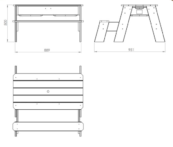 EXIT Aksent Sand, Wasser- und Picknicktisch